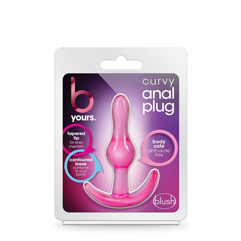 B YOURS CURVY ANAL PLUG PINK